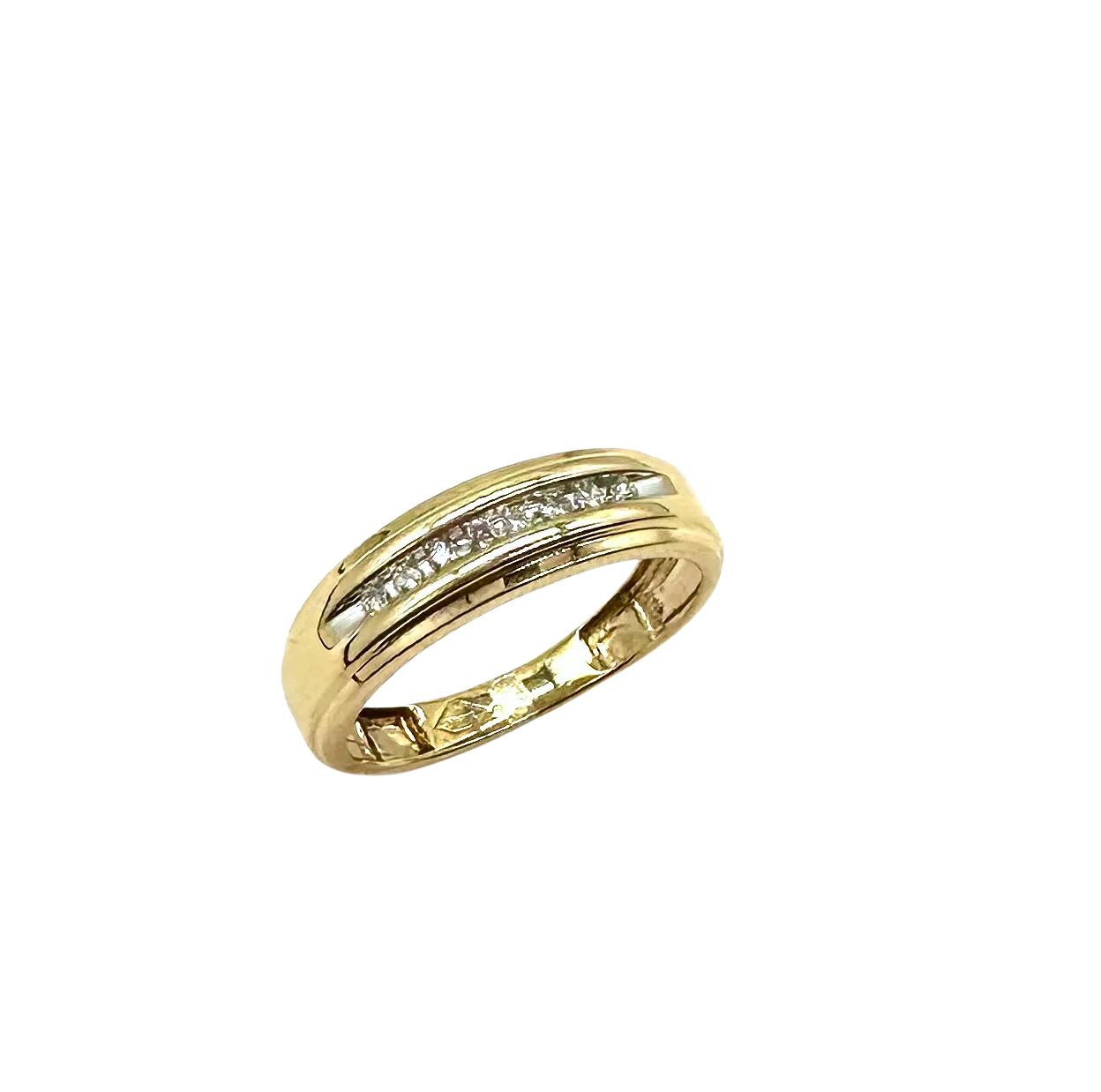 10k Gold Channel-Set Diamond Band