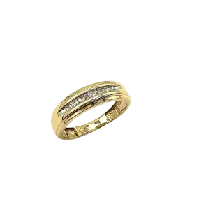 10k Gold Channel-Set Diamond Band