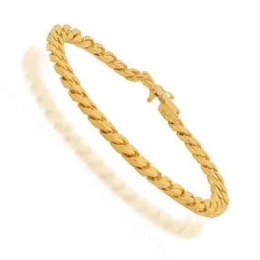 14K Solid Yellow Gold Mens Bracelet 6 mm