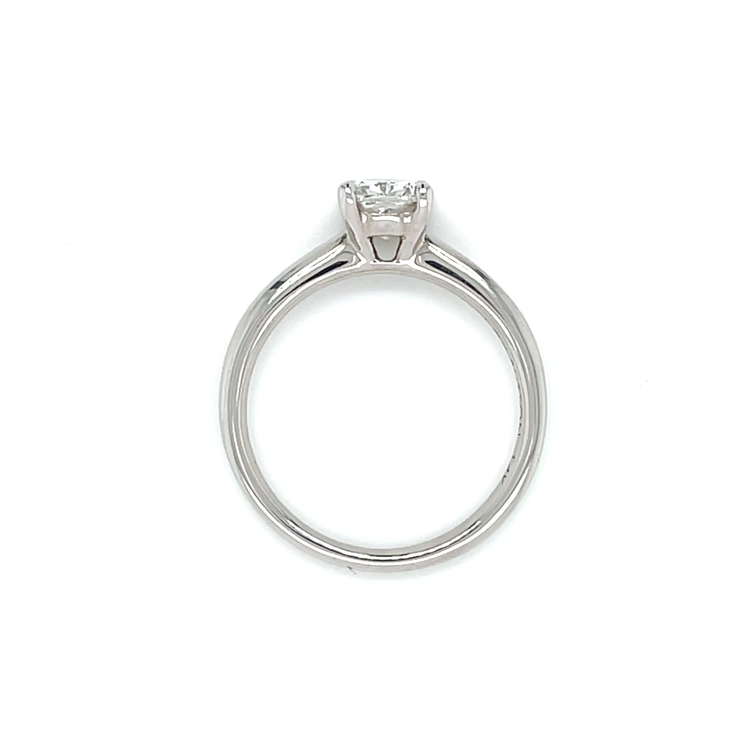 14k White Gold 1.01ct Cushion Diamond Solitaire Ring