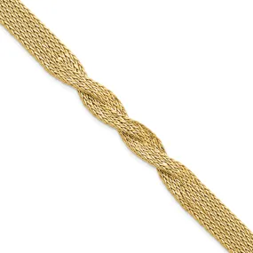 14k Yellow Gold Multi Strand Twisted Bracelet