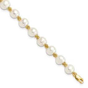 14k Yellow Gold Yellow Gold Pearl Bracelet