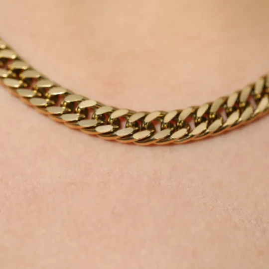 18K Gold-Filled Cuban Link Necklace | Chunky Gold Cuban Link Chain