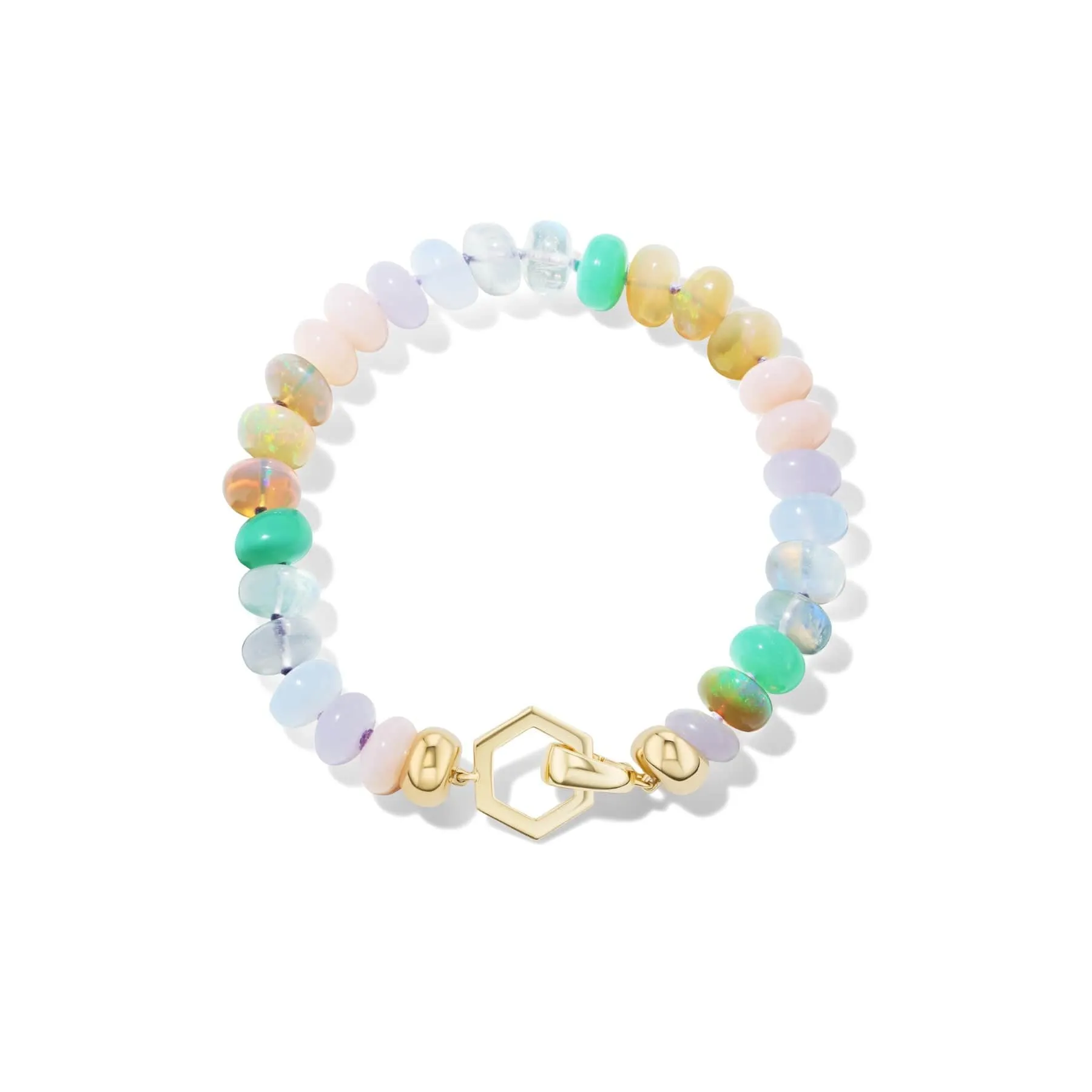 18K Yellow Gold Pastel Bead Foundation Bracelet