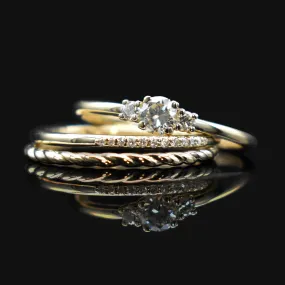 3 Ring Stackable Set- Diamond Rings