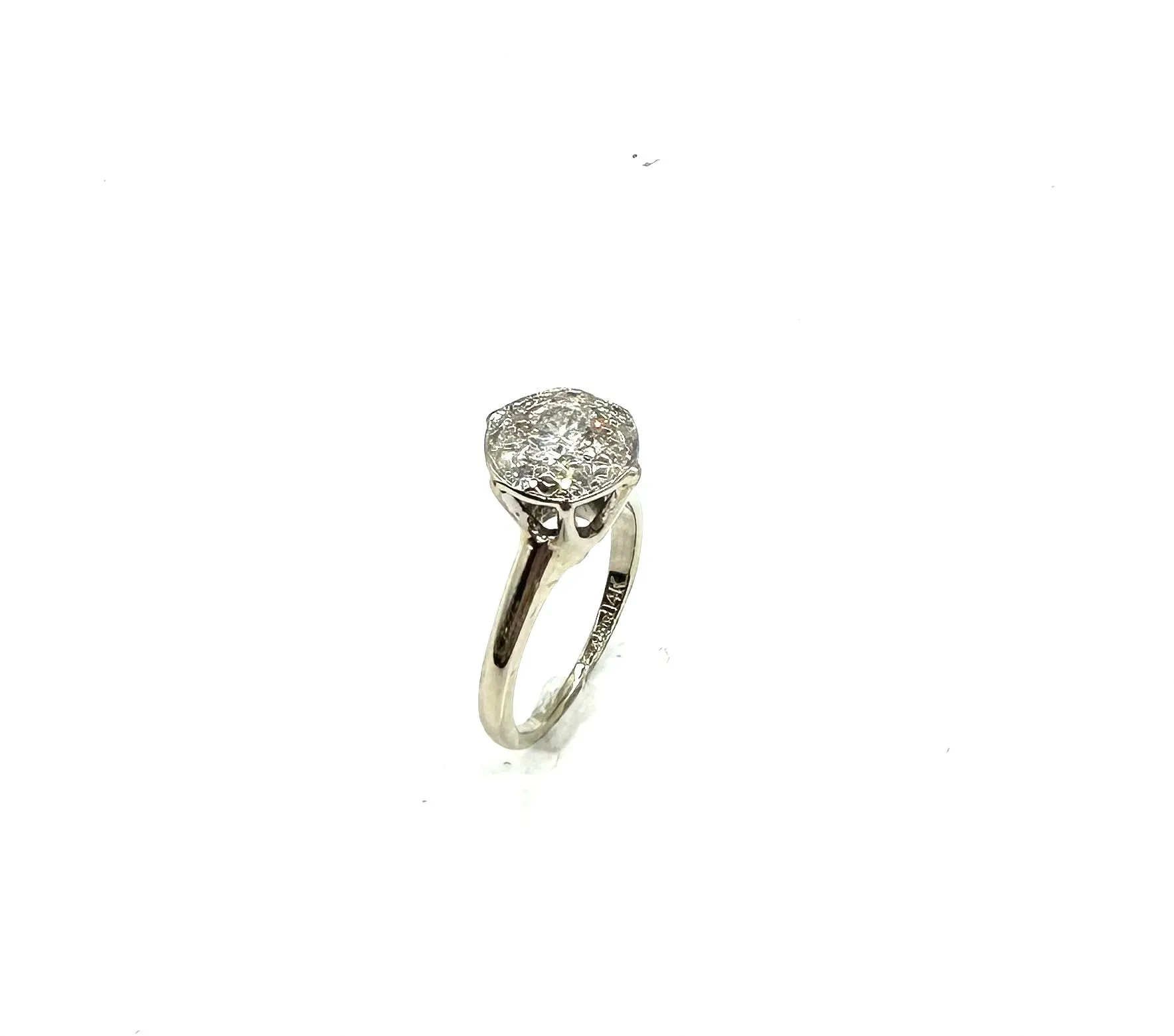 3/4 Ctw Octagon Shaped Diamond Ring