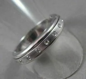 6mm HAND CRAFTED .50CT F VVS DIAMOND 14KT WHITE GOLD RING BAND SIZE 12.25 !!!!!!