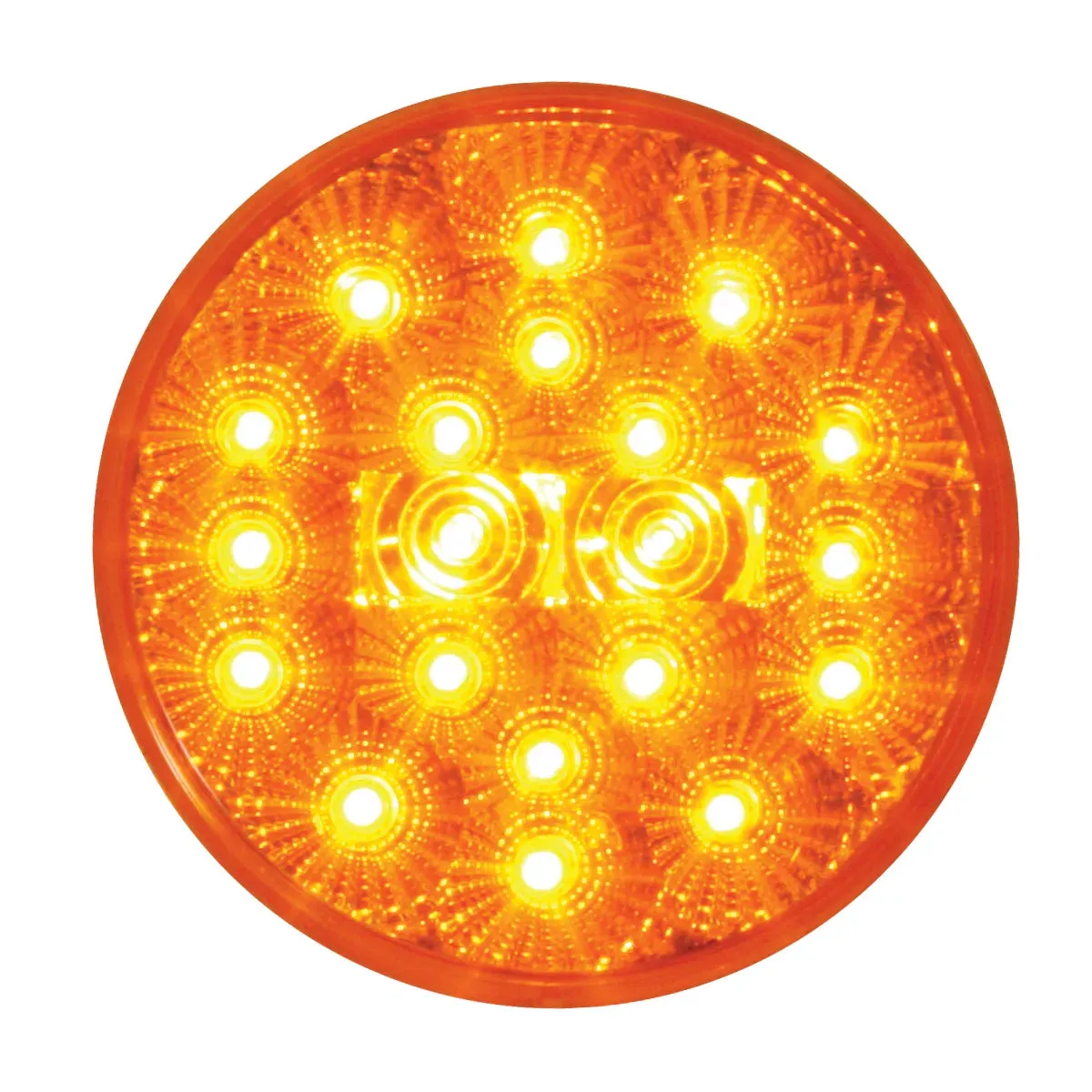 #77094bp  4" LOW PROFILE SPYDER AMBER 20 LED LIGHT, AMBER LENS