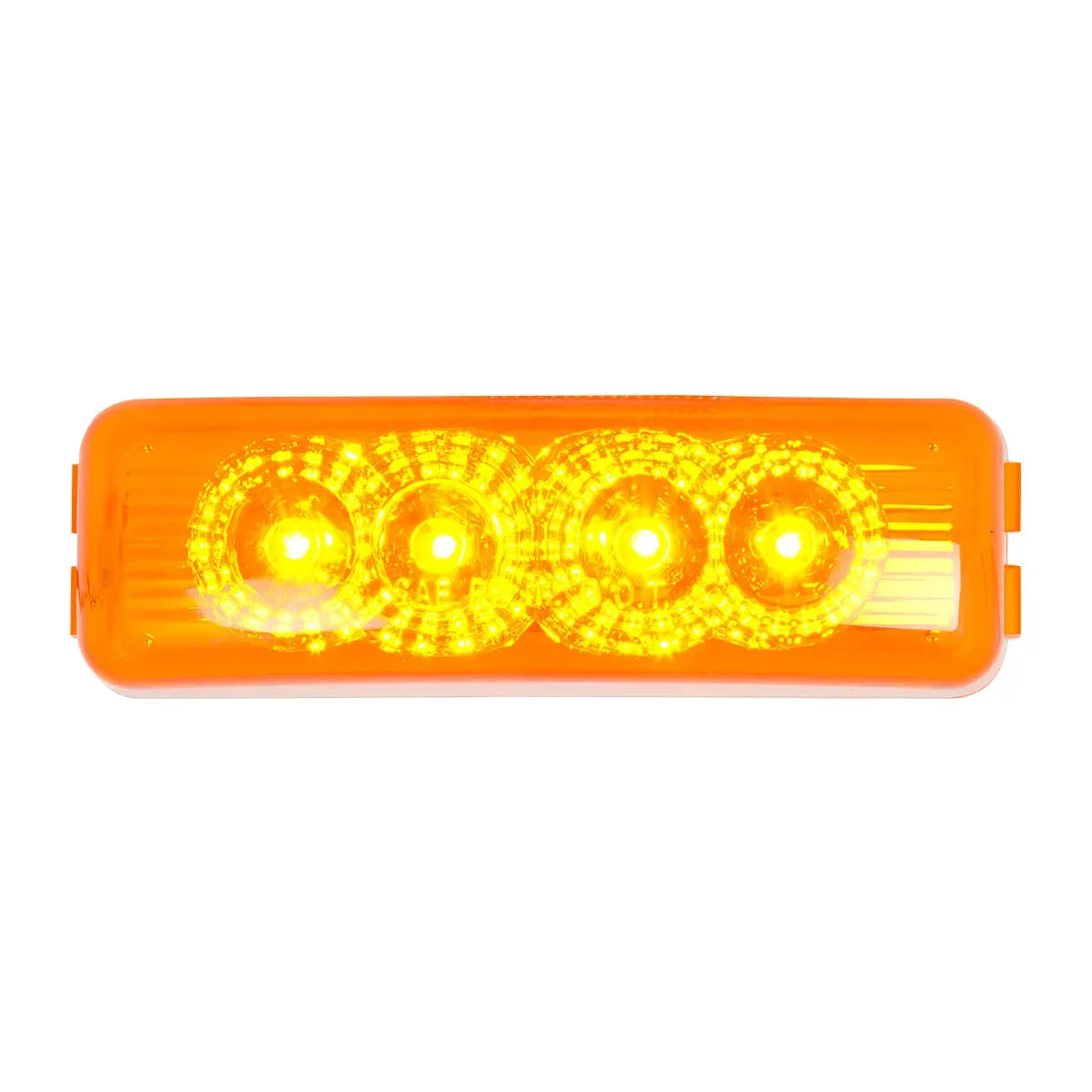 77960 RECT. SPYDER AMBER 4 LED LIGHT AMBER LENS