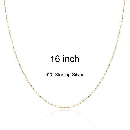 925 Sterling Silver Dainty Cuban Necklace