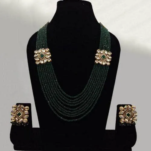 Ad Kundan Side Patch Necklace Set