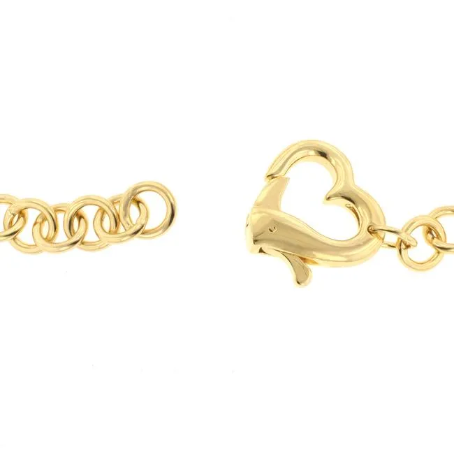 Adena Golden Heart Chain Bracelet  – 7in