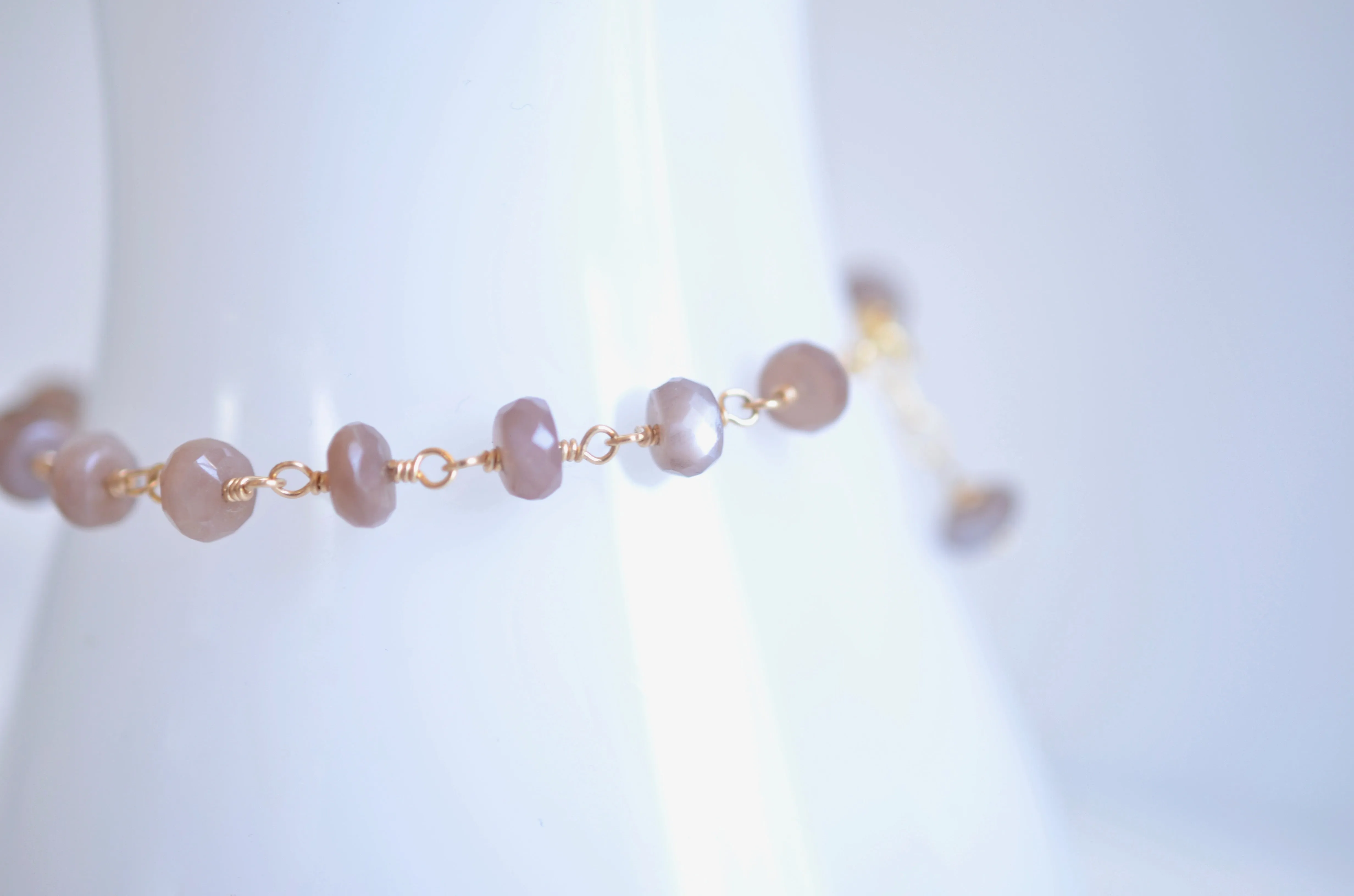 Afissa - Brown Moonstone, 14k Gold Filled Bracelet