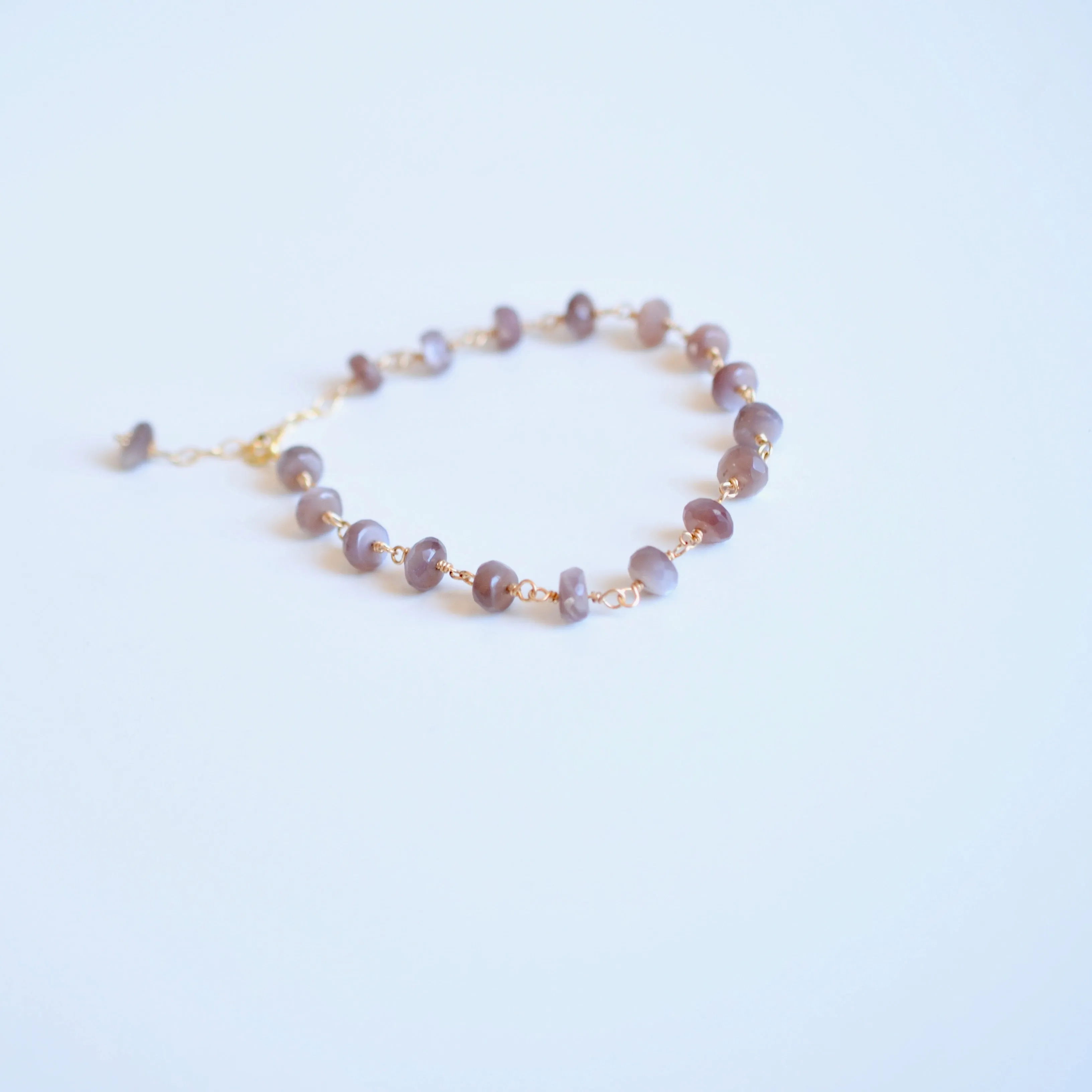 Afissa - Brown Moonstone, 14k Gold Filled Bracelet