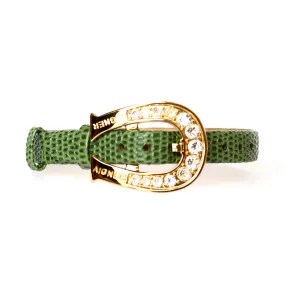 Aigner Leather Bracelet With Swarovski Stones