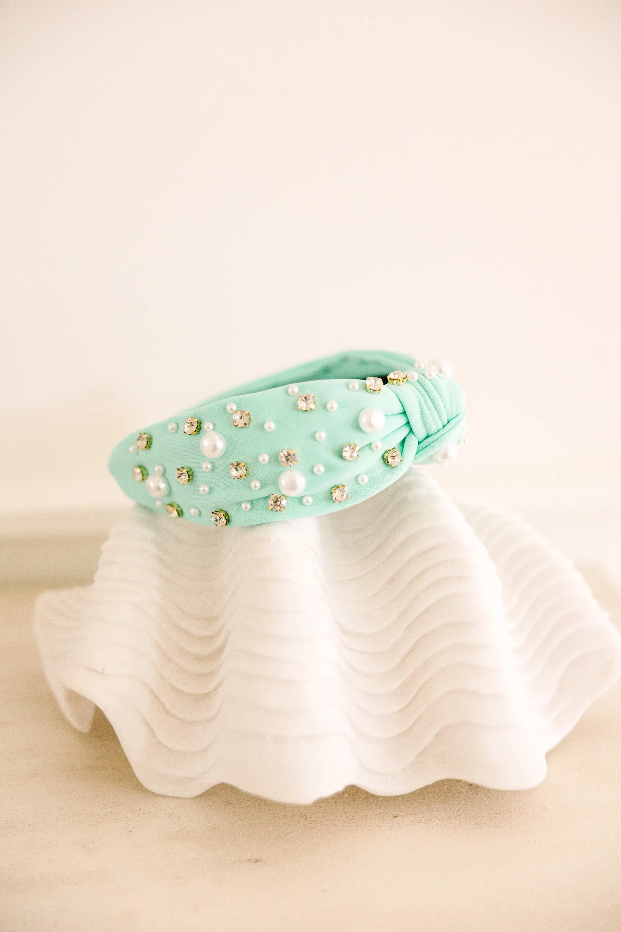 All Instinct Mint Green Embellised Headband