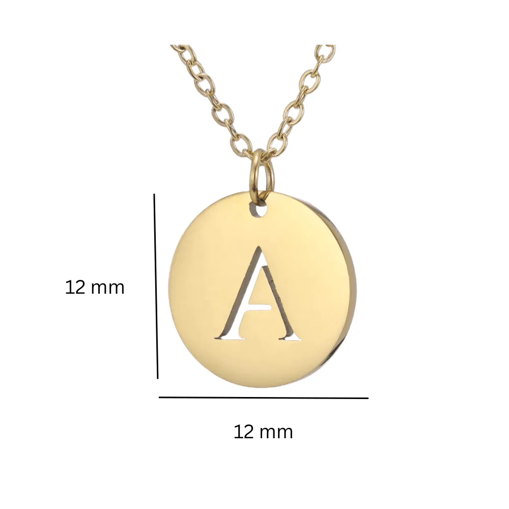 Alphabet Necklace Gold Plated - Letter U