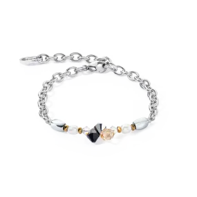 Amulet Boho Pearls bracelet black and white