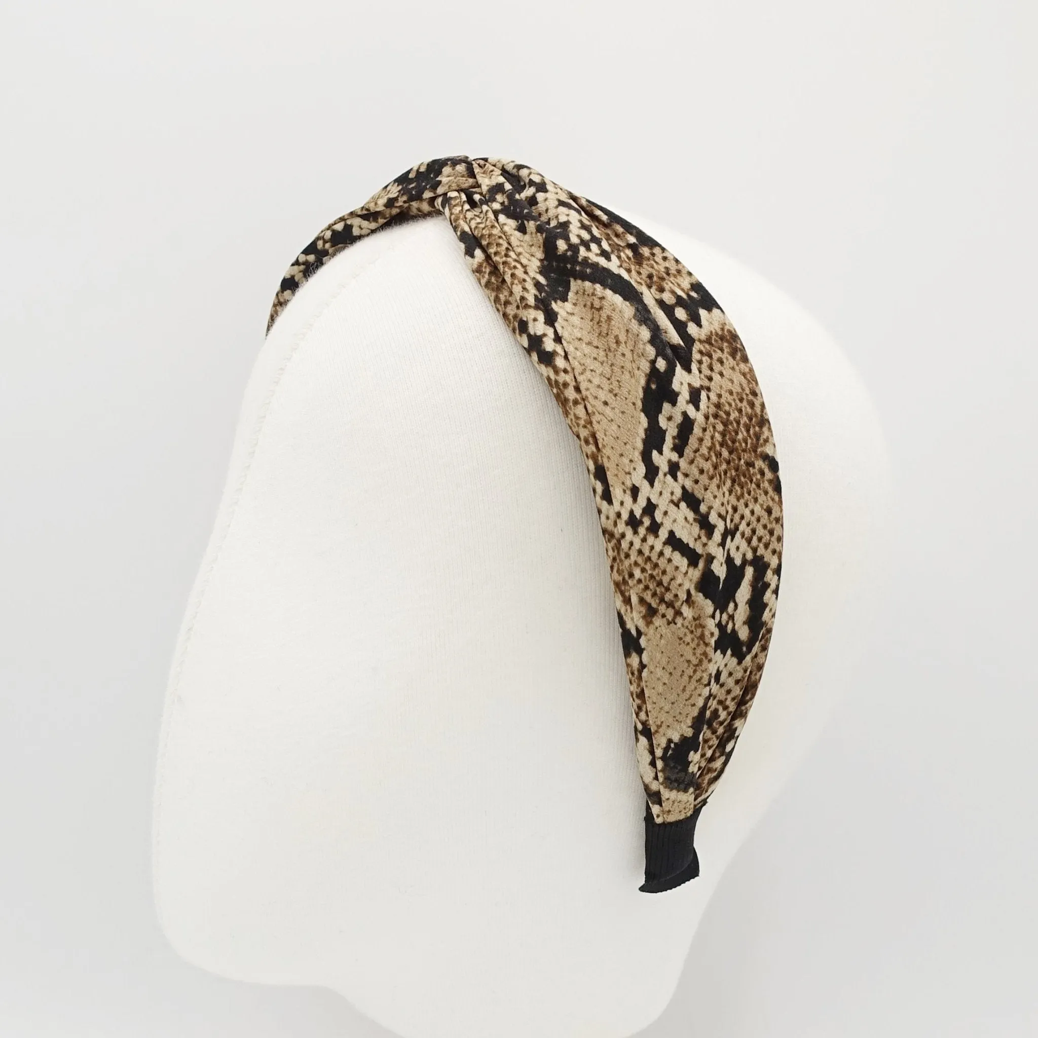 animal print headband cross hairband leopard python zebra print twist hair accessory