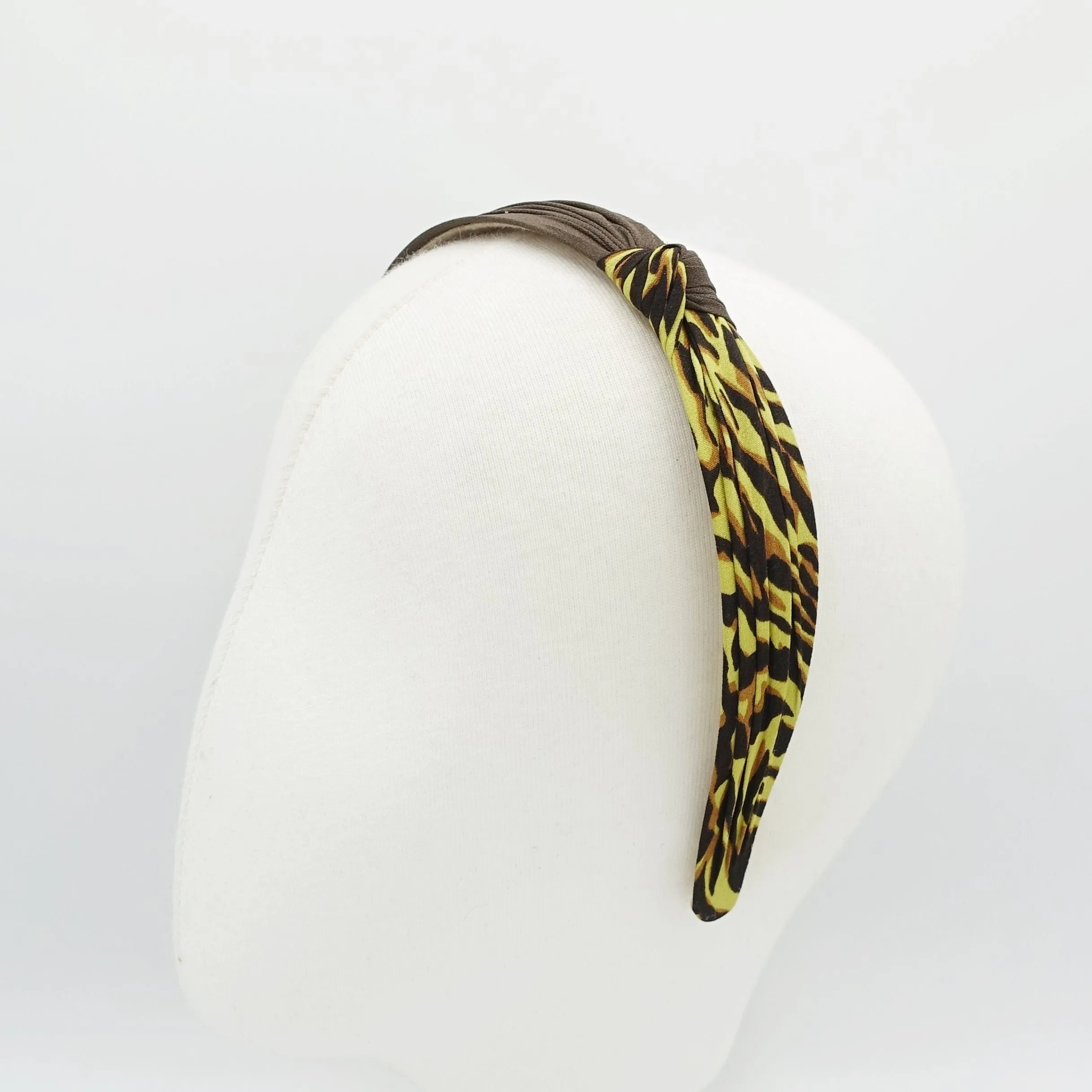 animal print headband two tone knotted hairband leopard python hair accessory for women