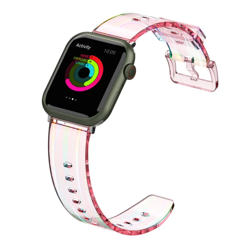 Apple Watch (41mm) flexible transparent watch strap -  Transparent Pink