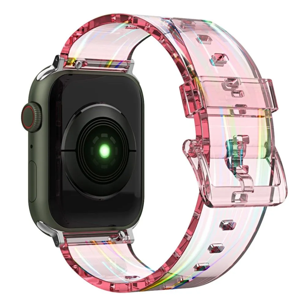 Apple Watch (41mm) flexible transparent watch strap -  Transparent Pink