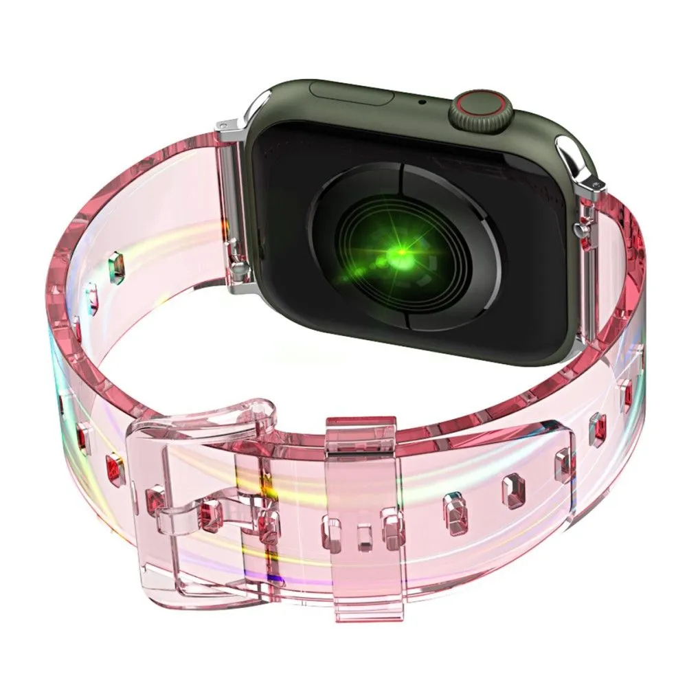 Apple Watch (41mm) flexible transparent watch strap -  Transparent Pink