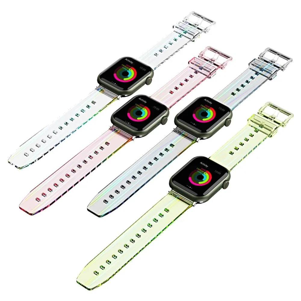 Apple Watch (41mm) flexible transparent watch strap -  Transparent Pink