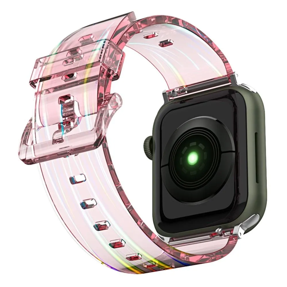 Apple Watch (41mm) flexible transparent watch strap -  Transparent Pink