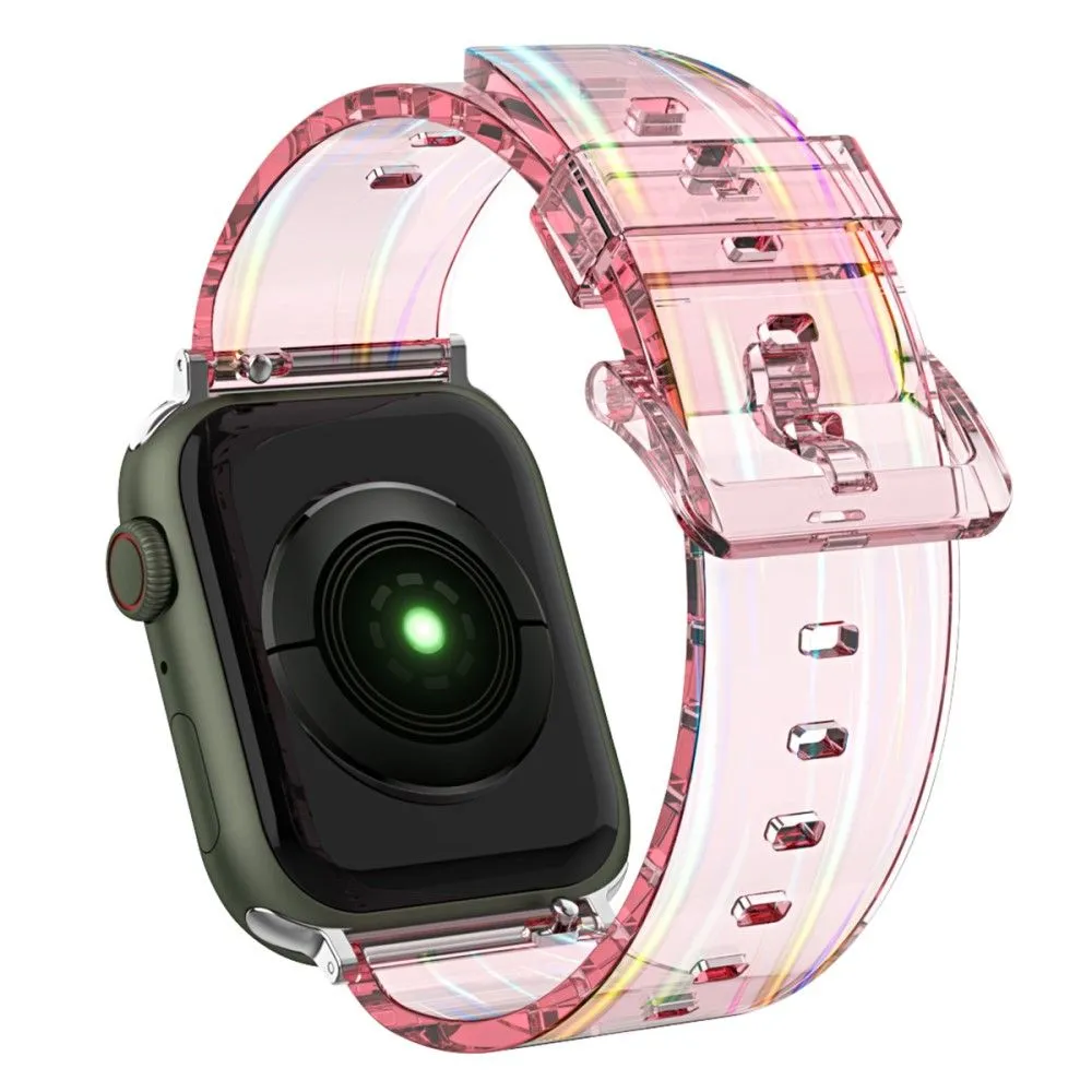 Apple Watch (41mm) flexible transparent watch strap -  Transparent Pink