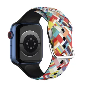 Apple Watch (41mm) multi-color silicone watch strap - Colorful Grid