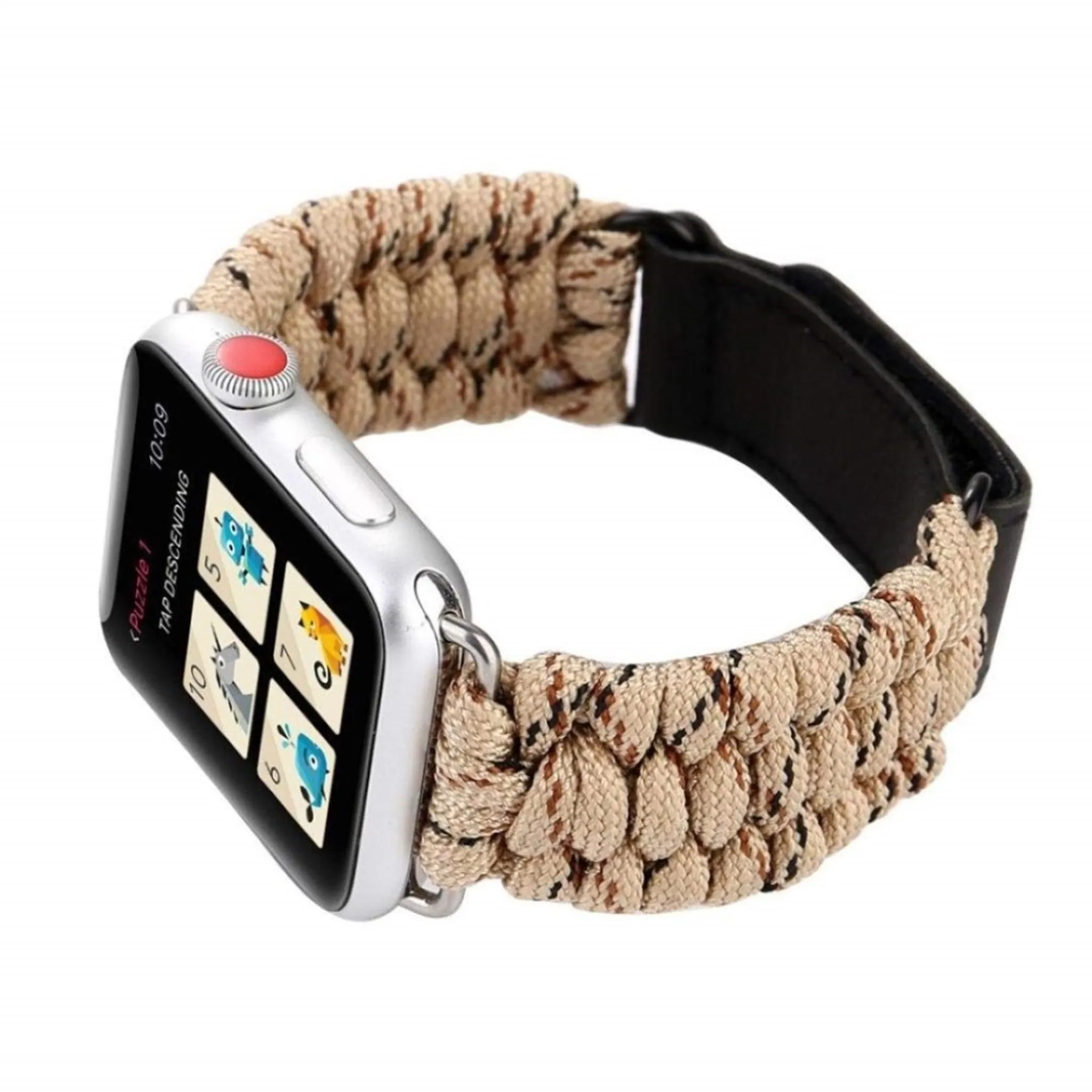 Apple Watch 44mm unique style nylon watch strap - Khaki