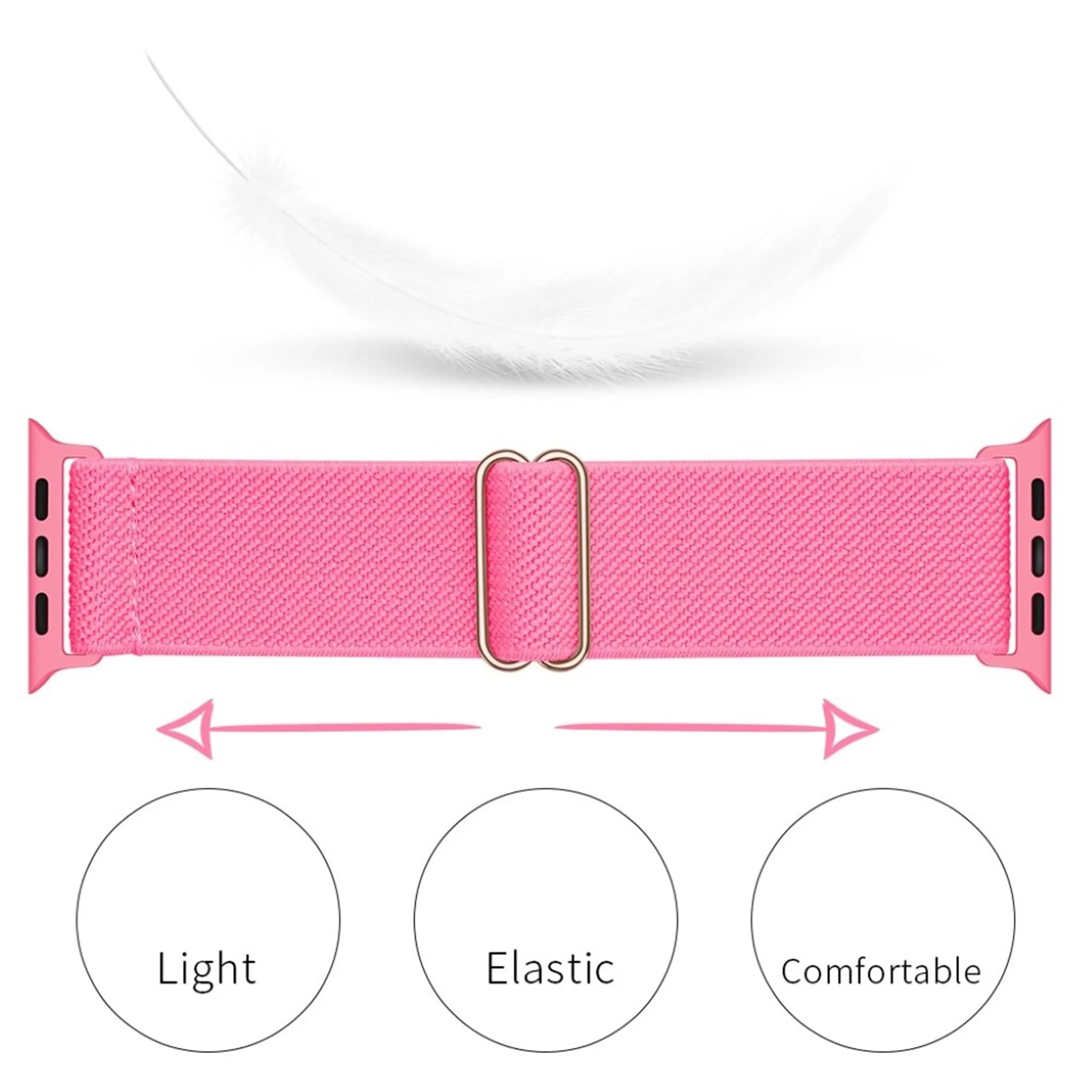 Apple Watch Series 6 / 5 44mm nylon watch band - Hot Pink