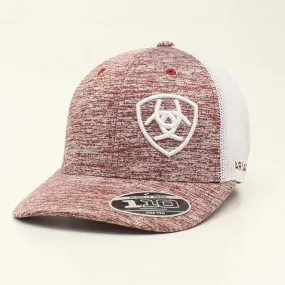 Ariat Heather Maroon Shield Logo SnapBack