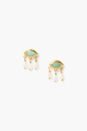 Astrid Evil Eye Earrings Turquoise Mix