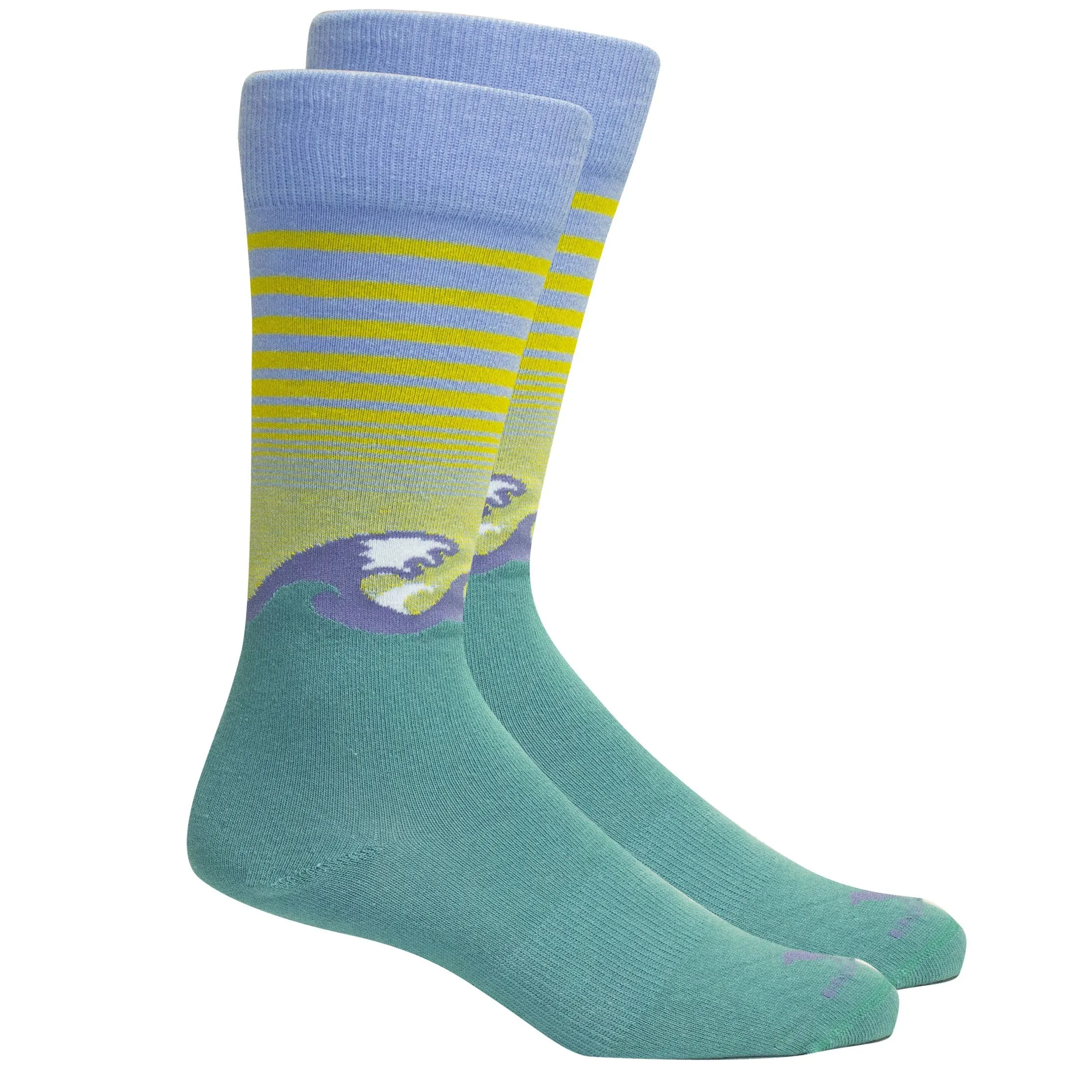 'Atlantic Beach' Cotton Socks in Della Blue by Brown Dog Hosiery