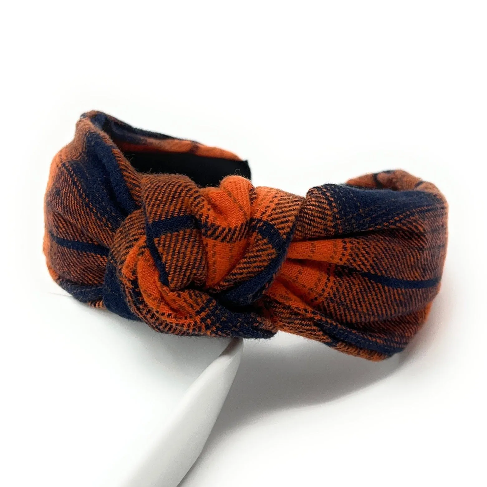 Autumn Plaid Knot Headband