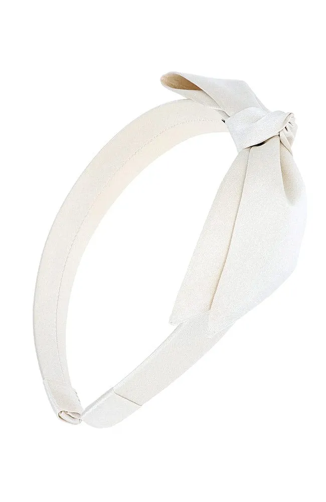 Bahama Bow Headband - Silk Charmeuse