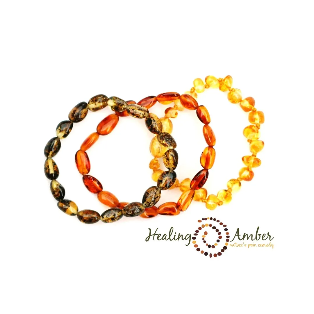 Baltic Amber Bracelet/Anklet Bracelet -7.5"