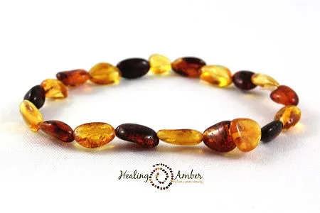 Baltic Amber Bracelet/Anklet Bracelet -7.5"