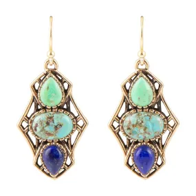 Barse Blue Hues Multi Stone Earring