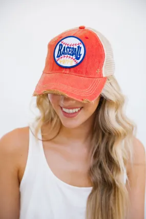 BASEBALL MOM ROUND PATCH HAT