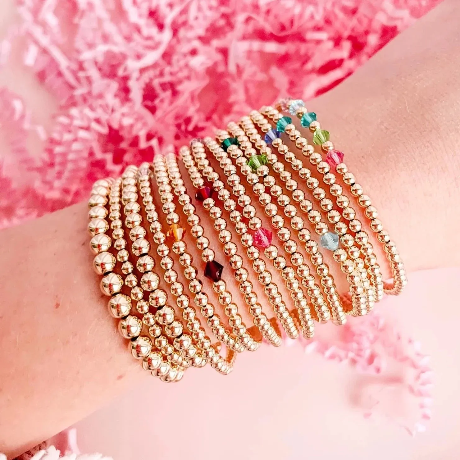 Beaded Blondes | Birthstone Swarovski Crystal Bracelet