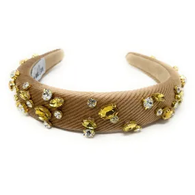 Beige Padded Baroque Headband