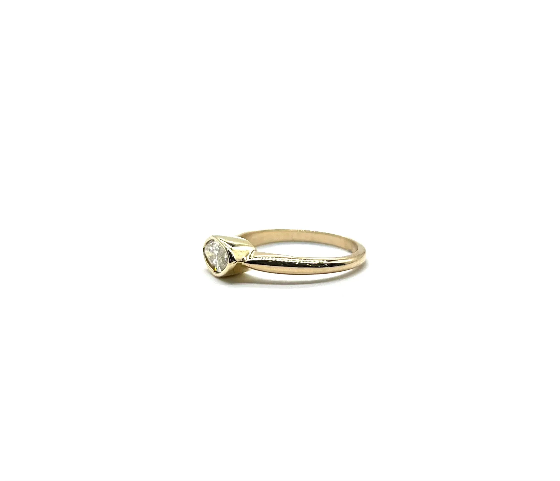 Bezel Set East West Marquise Diamond Ring