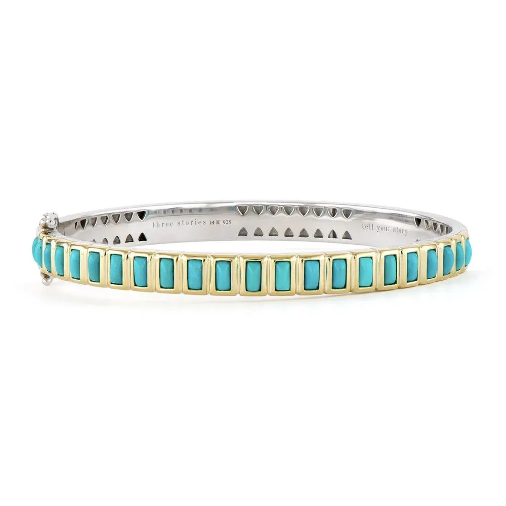 Bezel-Set Turquoise Bracelet