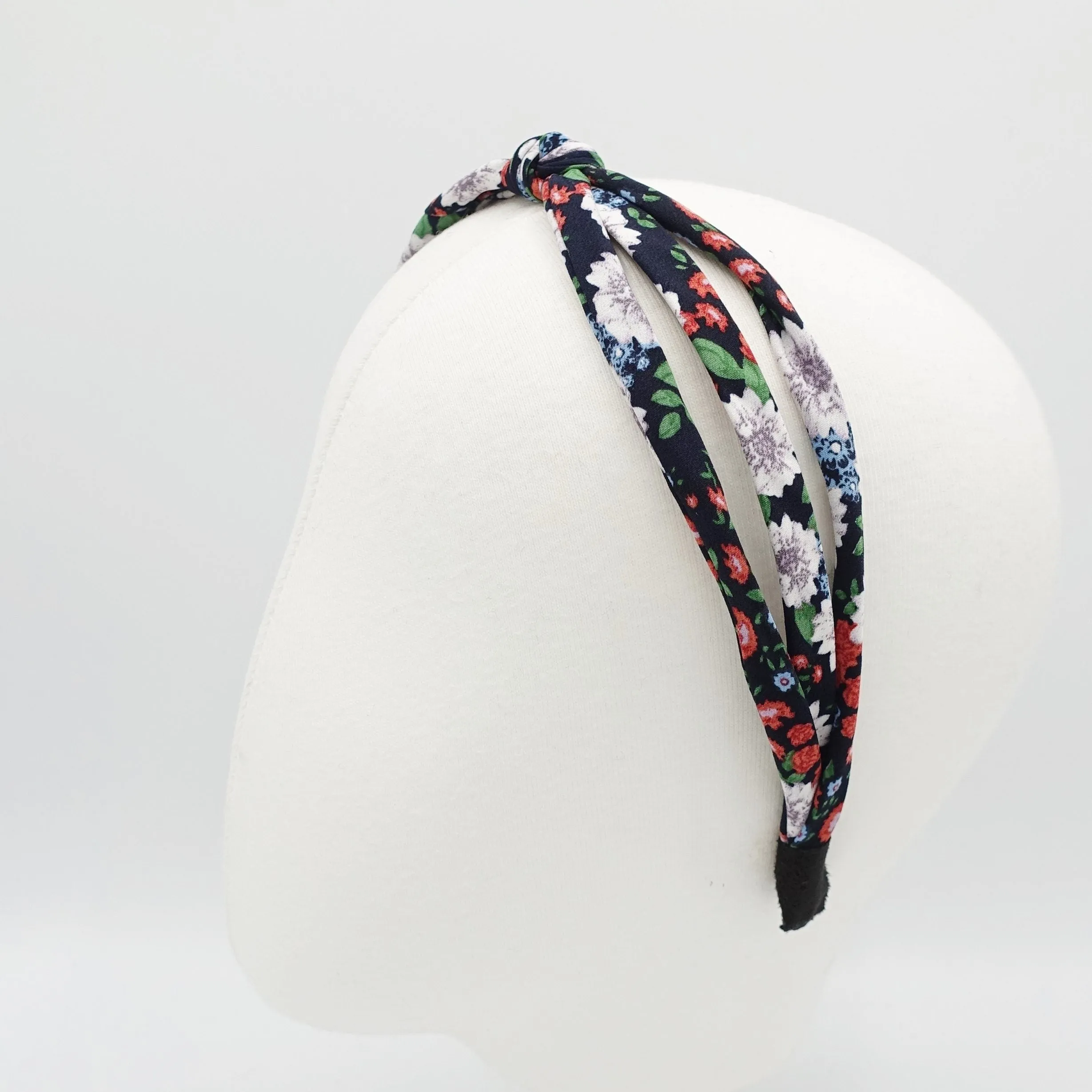 big flower print headband triple strand hairband unique hair accessory for women