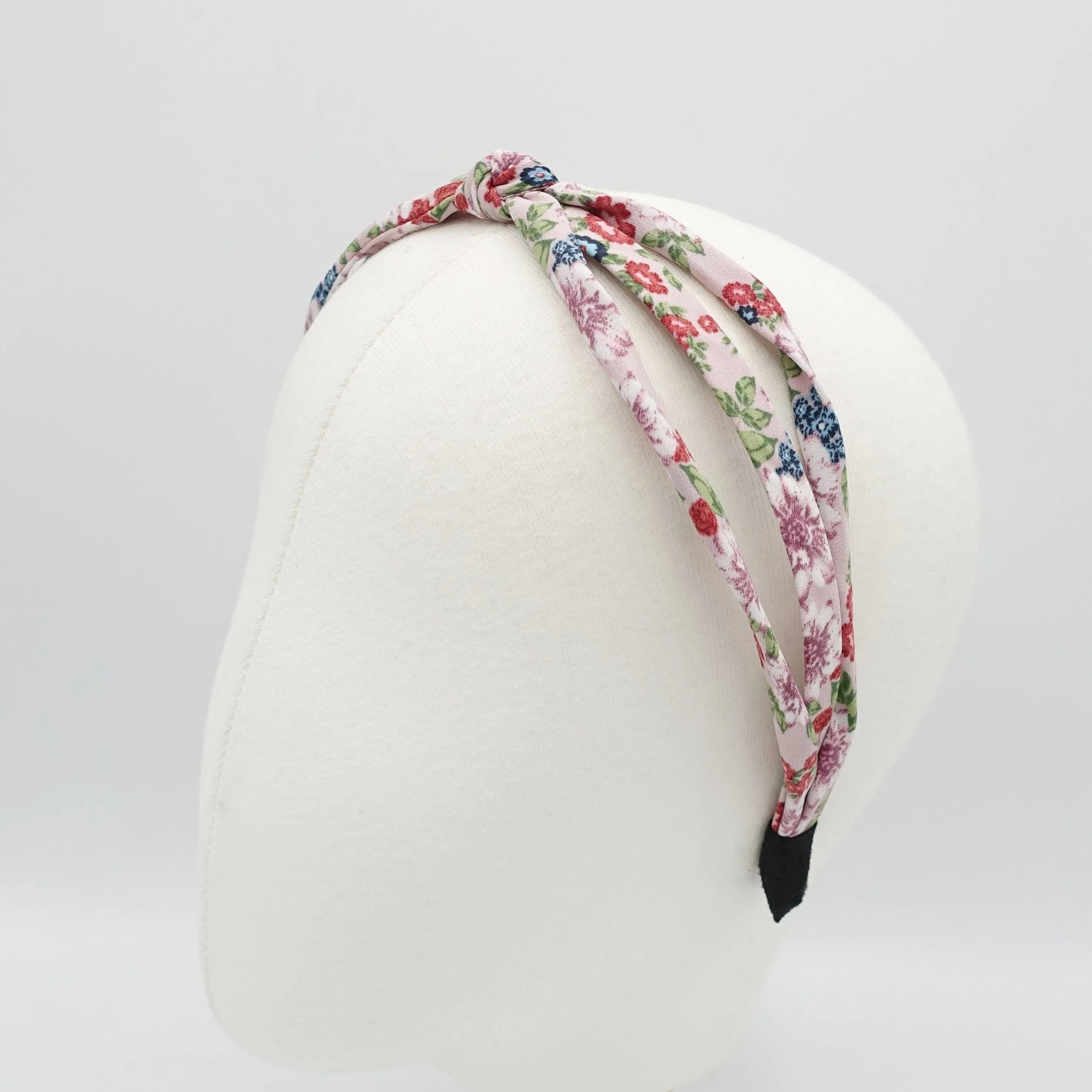 big flower print headband triple strand hairband unique hair accessory for women