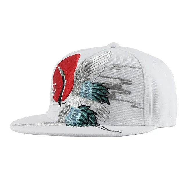 Bird Embroidery Street Style Snapback Hip Hop Cap