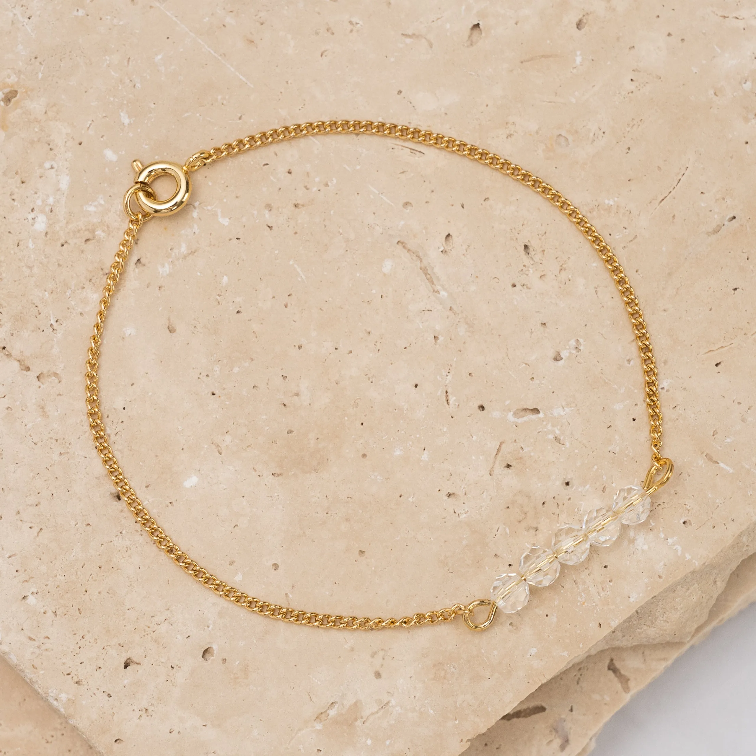 Birthstone 14k gold plated bracelet - Petite